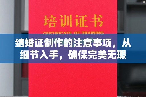 成都结婚证制作的注意事项，从细节入手，确保完美无瑕