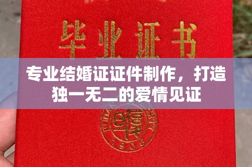 成都专业结婚证证件制作，打造独一无二的爱情见证