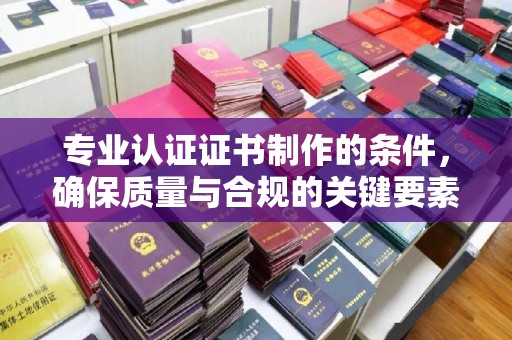 成都专业认证证书制作的条件，确保质量与合规的关键要素