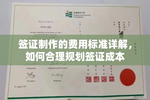 成都签证制作的费用标准详解，如何合理规划签证成本